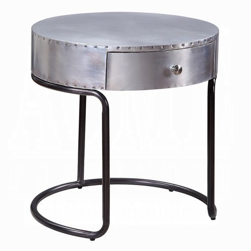 Acme Brancaster Aluminum Drum End Table - Image 2
