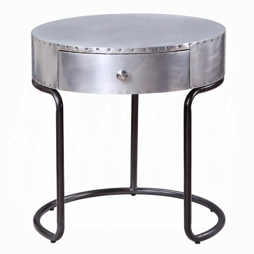 Acme Brancaster Aluminum Drum End Table - Image 3