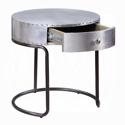 Acme Brancaster Aluminum Drum End Table - Image 4