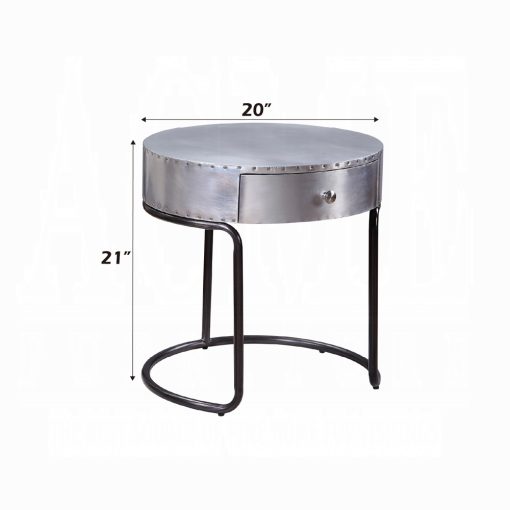 Acme Brancaster Aluminum Drum End Table - Image 5