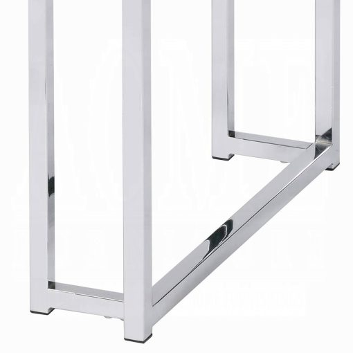 Acme Chafik Natural Oak & Chrome End Table - Image 4