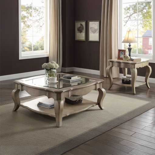 Acme Chelmsford Antique Taupe End Table - Image 3