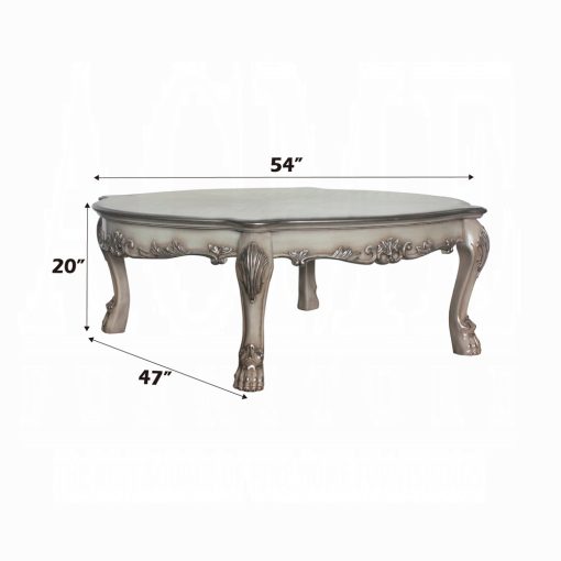 Acme Dresden Vintage Bone White Coffee Table - Image 6