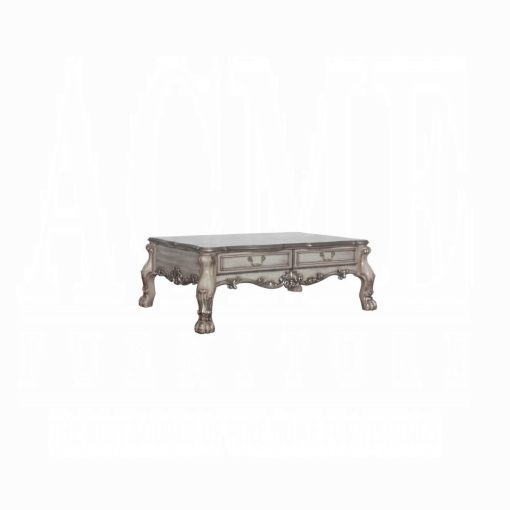 Acme Dresden Vintage Bone White Rectangular Coffee Table - Image 2