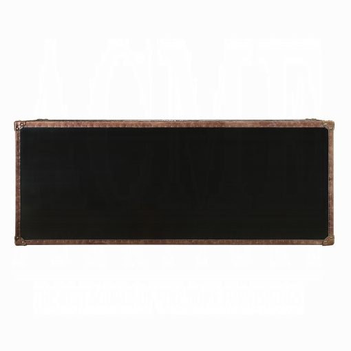 Acme Brancaster Top Grain Leather & Aluminum Console Cabinet - Image 6