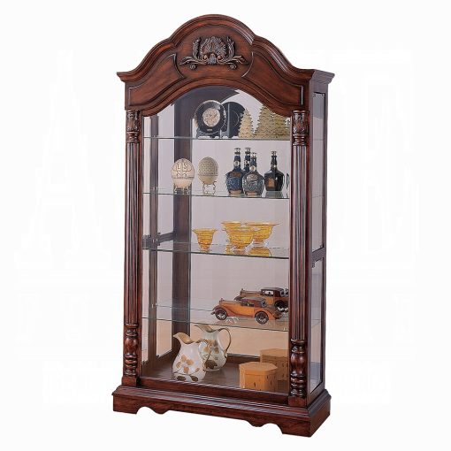 Acme Denton Cherry Curio Cabinet - Image 2