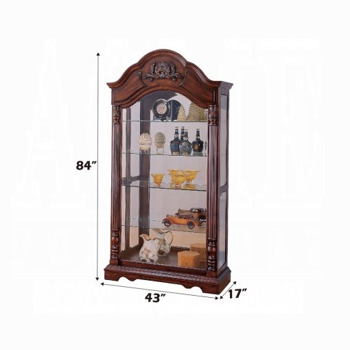 Acme Denton Cherry Curio Cabinet - Image 3