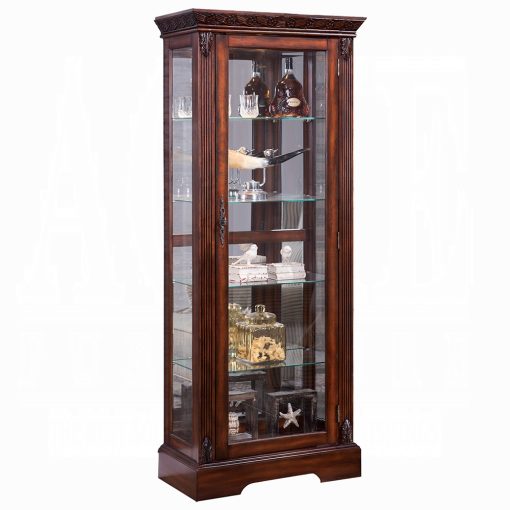 Acme Addy Cherry Curio Cabinet - Image 2