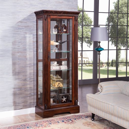 Acme Addy Cherry Curio Cabinet