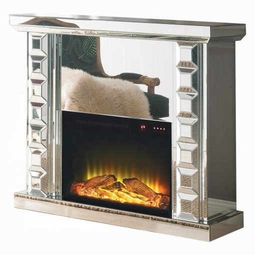 Acme Dominic Mirrored Fireplace - Image 3
