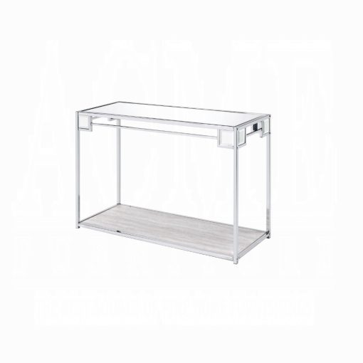 Acme Asbury Mirrored & Chrome Console Table