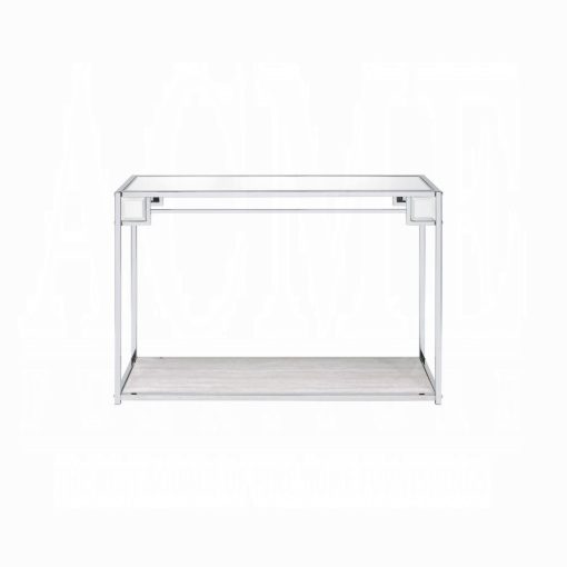 Acme Asbury Mirrored & Chrome Console Table - Image 2