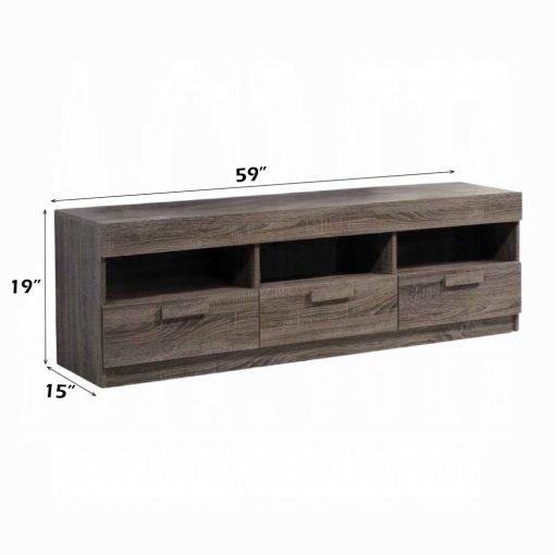 Acme Alvin Rustic Oak Tv Stand - Image 4