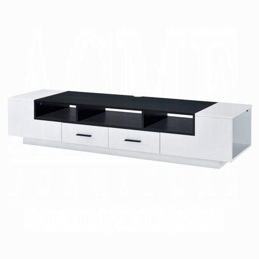 Acme Armour White & Black TV Stand - Image 2