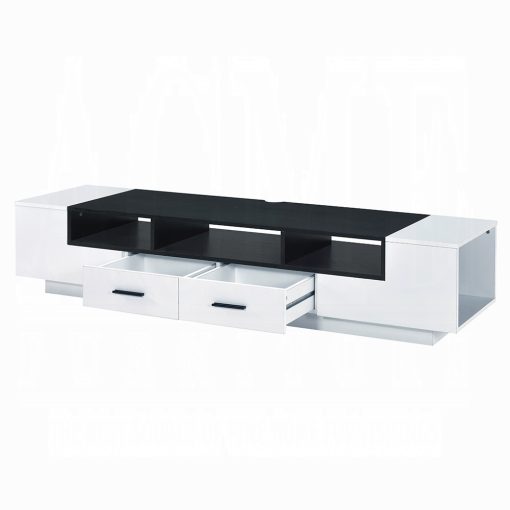 Acme Armour White & Black TV Stand - Image 4