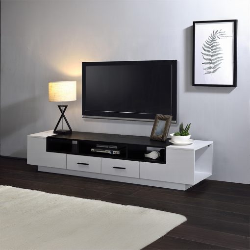 Acme Armour White & Black TV Stand