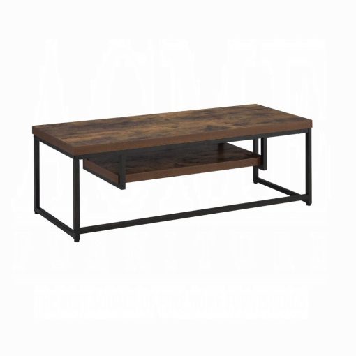 Acme Bob Weathered Oak & Black Metal Tv Stand - Image 2