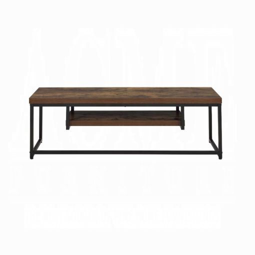 Acme Bob Weathered Oak & Black Metal Tv Stand - Image 3