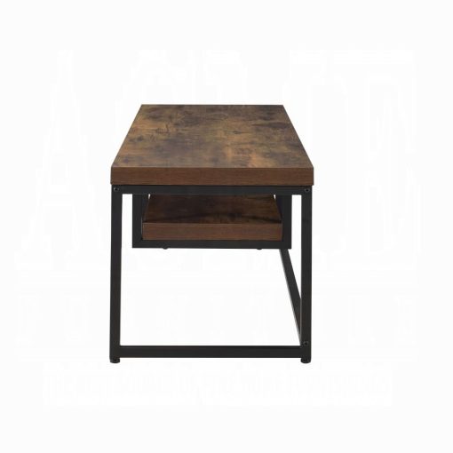 Acme Bob Weathered Oak & Black Metal Tv Stand - Image 4