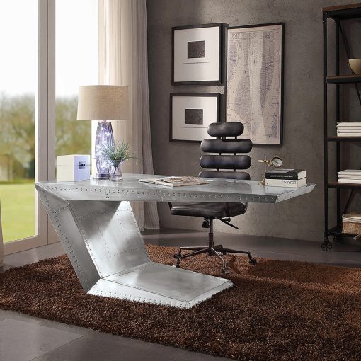 Acme Brancaster Aluminum Executive Writing Desk - Image 9