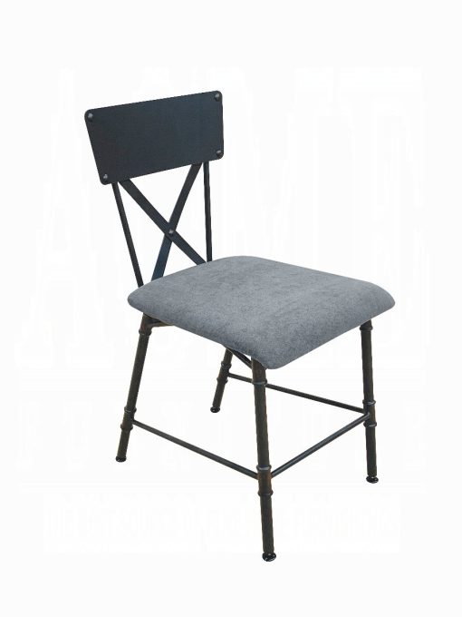 Acme Brantley Antique Oak & Sandy Gray Office Chair - Image 3