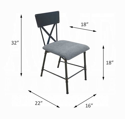Acme Brantley Antique Oak & Sandy Gray Office Chair - Image 5