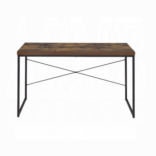 Acme Bob Weathered Oak & Black Writing Desk - Image 3