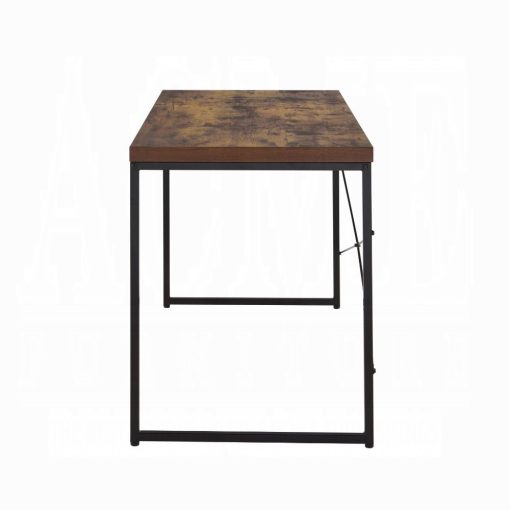 Acme Bob Weathered Oak & Black Writing Desk - Image 4