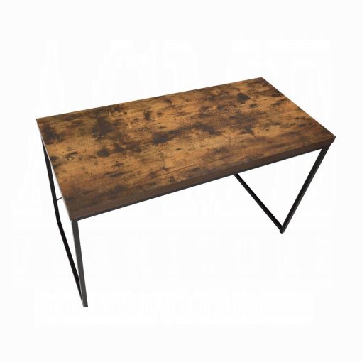 Acme Bob Weathered Oak & Black Writing Desk - Image 5