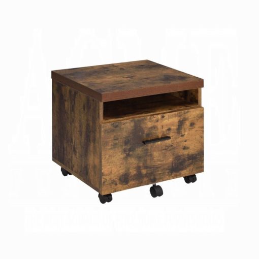 Acme Bob Weathered Oak & Black File Cabinet - Image 2