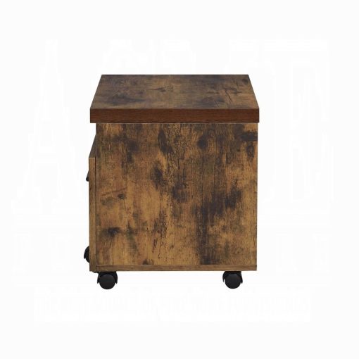 Acme Bob Weathered Oak & Black File Cabinet - Image 4