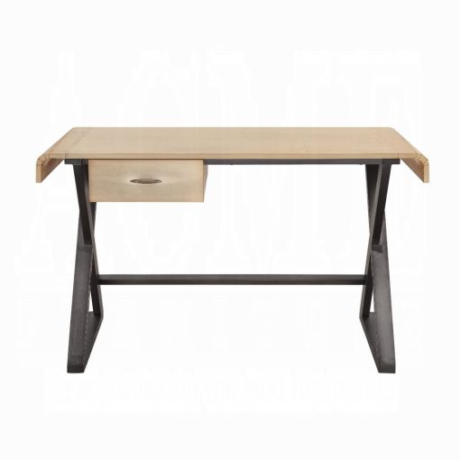 Acme Danton Gold Aluminum Executive Writing Desk - Image 3