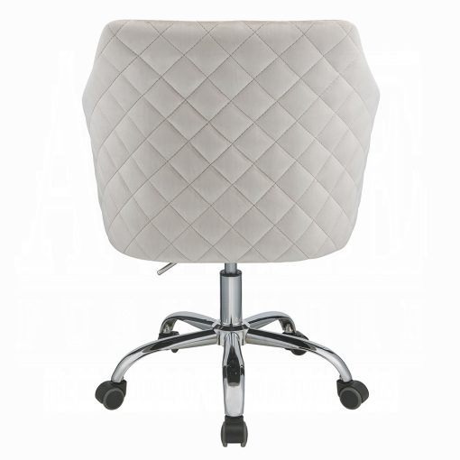 Acme Cosgair Champagne Velvet & Chrome Office Chair - Image 5
