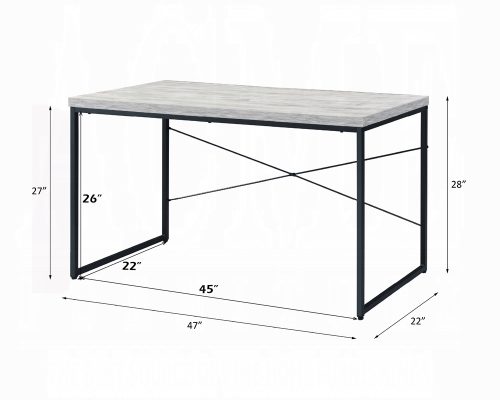 Acme Bob Antique White & Black Writing Desk