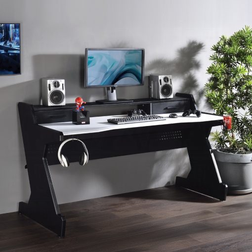 Acme Bigga Black & White Gaming Desk