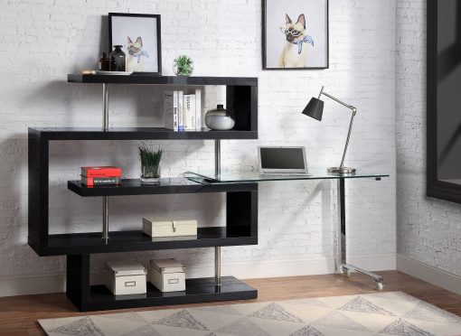Acme Buck II Writing Desk with Bookshelf