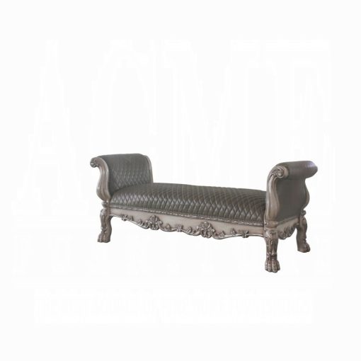 Acme Dresden Synthetic Leather & Vintage Bone White Bench - Image 2