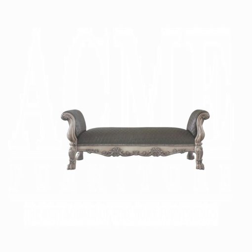 Acme Dresden Synthetic Leather & Vintage Bone White Bench - Image 3