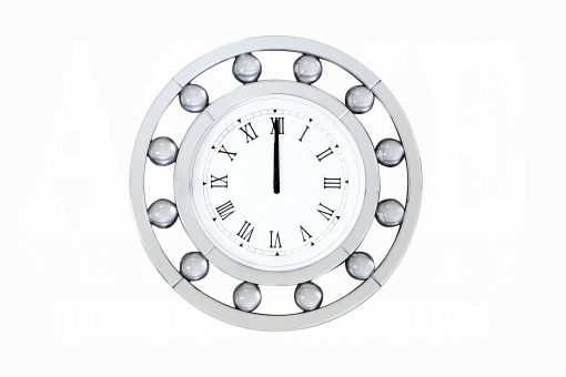 Acme Boffa Mirrored & Geometric Pattern Trim Wall Clock