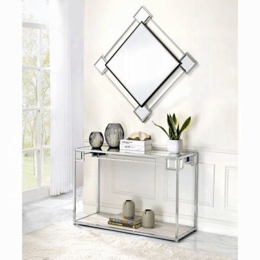 Acme Asbury Mirrored & Chrome Accent Mirror - Image 4