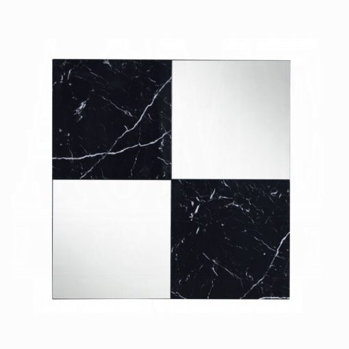 Acme Angwin Mirrored & Faux Marble Top Accent Mirror - Image 2