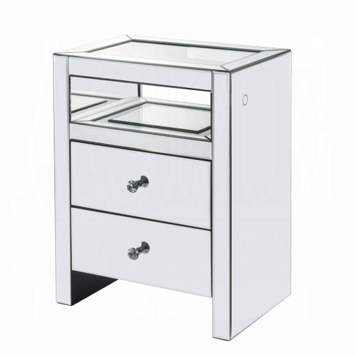 Acme Dominic Mirrored Accent Table with Led - Image 2