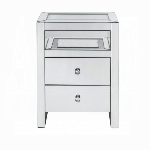 Acme Dominic Mirrored Accent Table with Led - Image 3