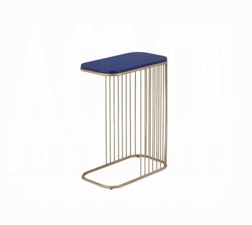 Acme Aviena Blue & Gold Accent Table - Image 2