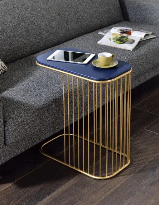 Acme Aviena Blue & Gold Accent Table