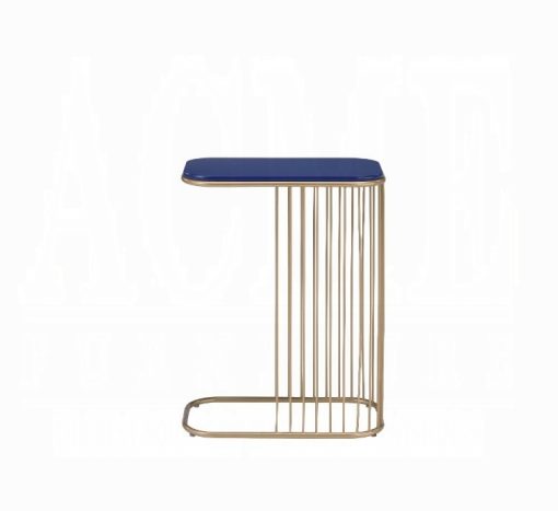Acme Aviena Blue & Gold Accent Table - Image 3