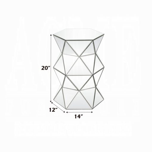 Acme Dominic Mirrored Pedestal Stand - Image 2