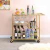 Acme Adamsen Mirrored & Champagne Serving Cart