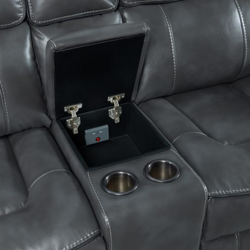 Intercon Summit Dual-Power Loveseat | Bolero Slate - Image 5