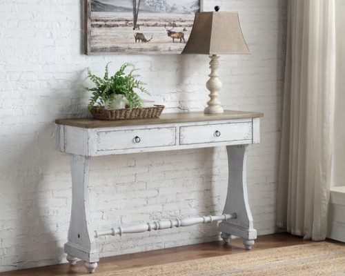 Acme Carminda Antique White Console Table